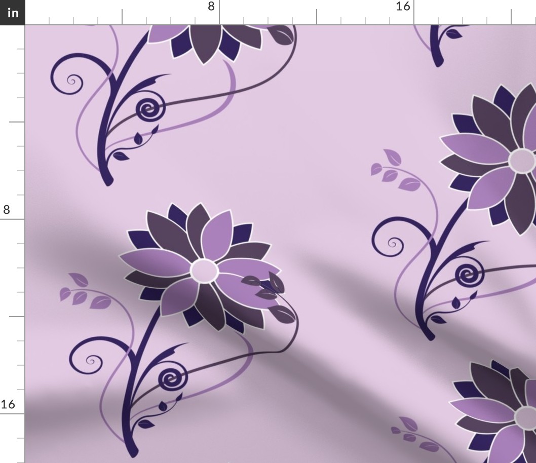 Stylized Flower - 12in (purple)