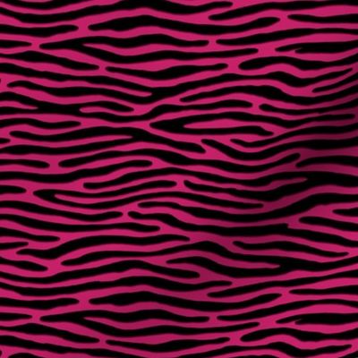 ★ ZEBRA OR TIGER ? ★ Hot Pink – Tiny Scale - Horizontal / Collection : Wild Stripes – Punk Rock Animal Prints 2