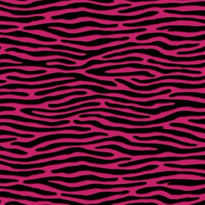 ★ ZEBRA OR TIGER ? ★ Hot Pink – Tiny Scale - Horizontal / Collection : Wild Stripes – Punk Rock Animal Prints 2