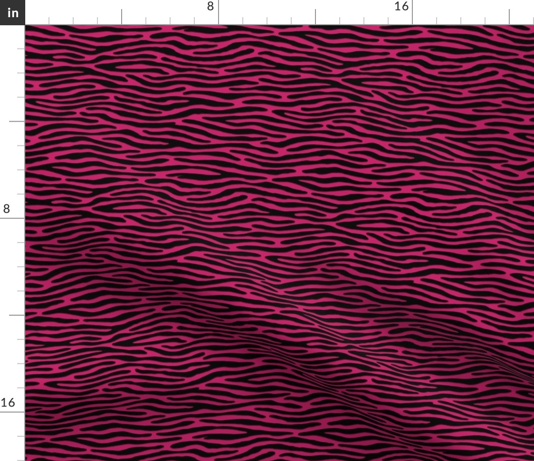★ ZEBRA OR TIGER ? ★ Hot Pink – Tiny Scale - Horizontal / Collection : Wild Stripes – Punk Rock Animal Prints 2
