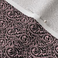 Leafy Swirl - 2in (pink black)