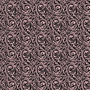 Leafy Swirl - 2in (pink black)