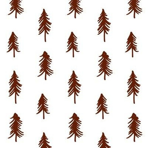 Pine Trees - Red/Rust