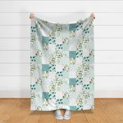 Caribbean Mermaid Patchwork Blanket // Rotated