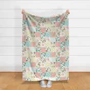 Coral Reef Mermaid Patchwork Blanket // Rotated