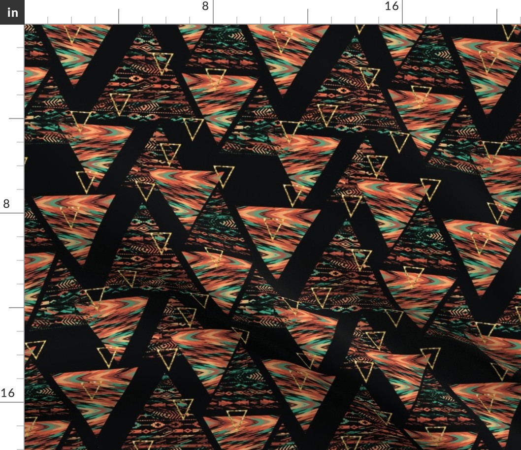 Tribal  pattern with triangles