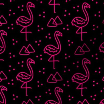 Neon Geo Flamingo