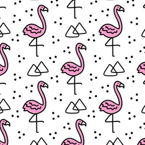 Geo Flamingo on White