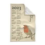 2023 Calendar, Sunday / Haiku Songbird