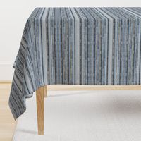 Linen Stripe Modern Farmhouse in blue