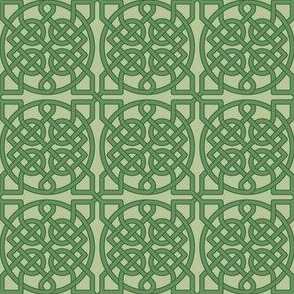 Celtic Knot - 39 crossings (olive green) - 2in