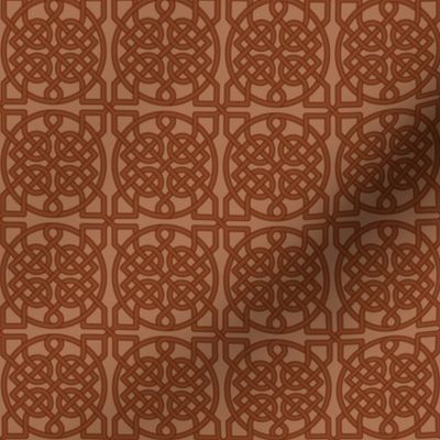 Celtic Knot - 39 crossings (brown) - 2in