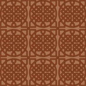 Celtic Knot - 39 crossings (brown) - 2in