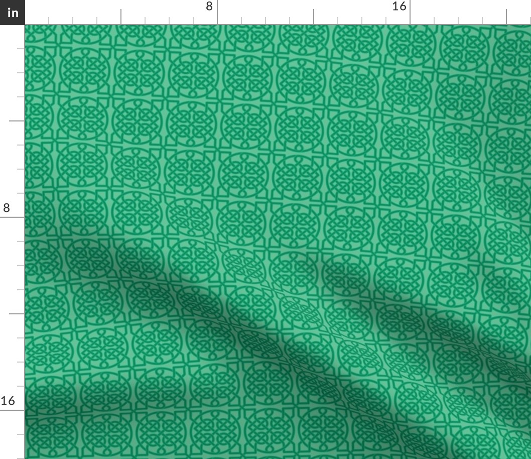 Celtic Knot - 39 crossings (green) - 2in