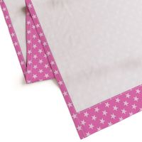 One Inch Light Pink Stars on Dark Pink