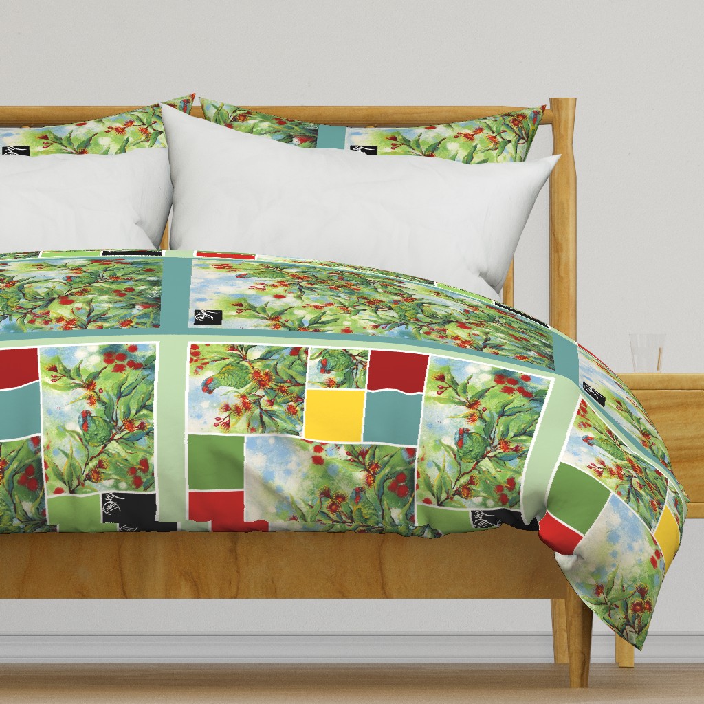 Tea towels with musk lorikeets