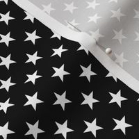 Half Inch White Stars on Black