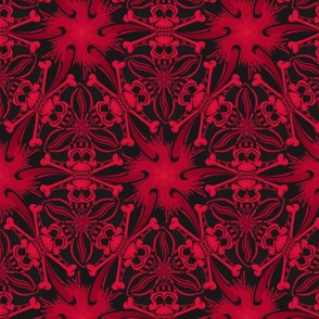 ★ SKULLS & STARS ★ Black & Red / Collection : Pirates Tessellations - Skull and Crossbones Prints