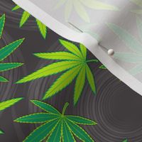 ★ SPINNING WEED ★ Green & Dark Gray - Large Scale/ Collection : Cannabis Factory 1 – Marijuana, Ganja, Pot, Hemp and other weeds prints