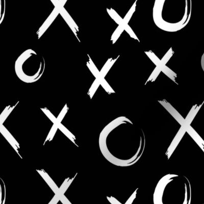 X to the O, black and white decor, monochrome theme, 