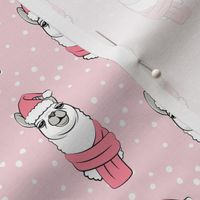 holiday llama on pink