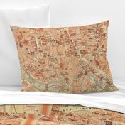 Rome map, Italy (antique, XL- for 1 yard of 54" or wider fabric))