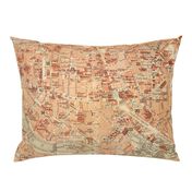 Rome map, Italy (antique, XL- for 1 yard of 54" or wider fabric))