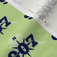907 Alaska Map in Navy on Lime Green