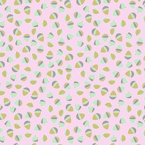 Pink, Mint, Grey and Gold Abstract Geometric