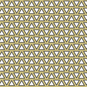 Gold and White Geometric Triangles