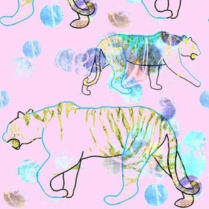 Stalking Tiger - Pale Pink