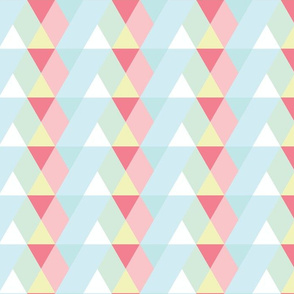 Geometric Blue and Pink Triangles