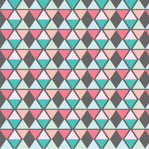 Grey and Pink Geometric Triangles