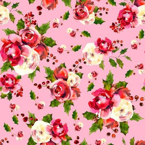 Christmas Floral Pink