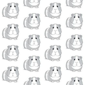 grey guinea pigs repeating pattern