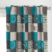 Moose Quilt - Teal Redstone Canyon - rotated