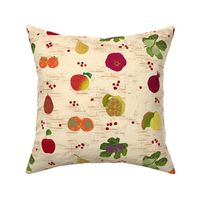 Fall Fruits Medley Tan Basket