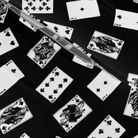 Scattered Playing Cards // Black & White