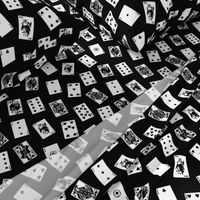 Scattered Playing Cards // Black & White