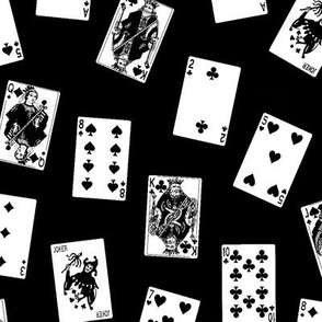 Scattered Playing Cards // Black & White