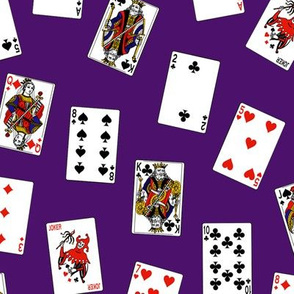 Scattered Playing Cards // Purple