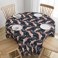 Black Cockatoo / Australian bird galah parrot spots handpainted black pink