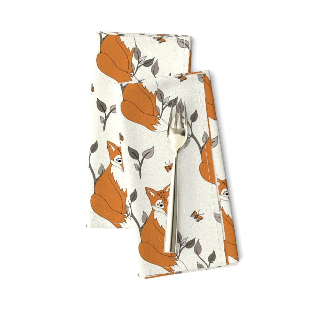 Diagonal Fox - Rust, Ivory … woodland, baby, nursery decor, fox