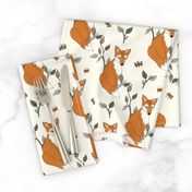 Diagonal Fox - Rust, Ivory … woodland, baby, nursery decor, fox