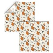 Diagonal Fox - Rust, Ivory … woodland, baby, nursery decor, fox