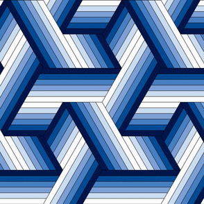 Blue Cube Stripes