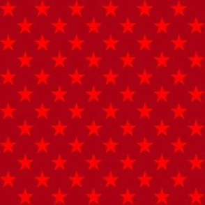 Half Inch Red Stars on Dark Red