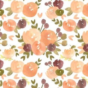 Peach Plum Vintage Florals 