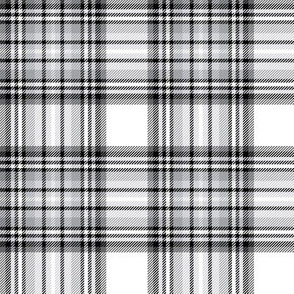 mod baby tartan grey on white