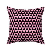 One Inch Black and Carnation Pink Triangles